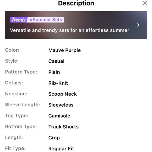 Solid ribbed shorts and tank top - Picture 3 of 3